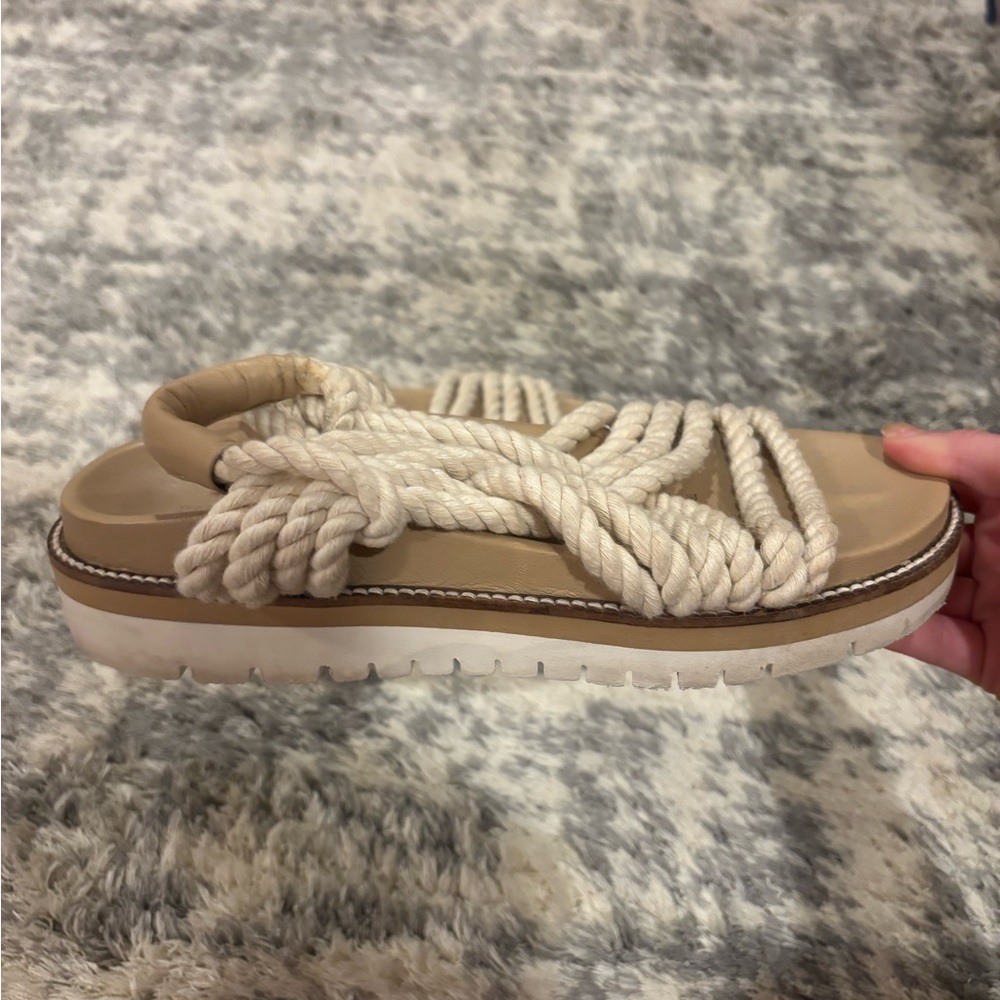 Beige Rope Sandals - Picture 3 of 3
